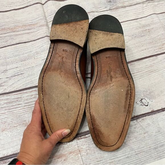 Mezlan Fiore Matte Leather Split Toe Brown Red Derby Lace Up Men’s Size 13 - Picture 8 of 8